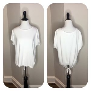 GAP White Terry Lower Back Tie Top  Size Medium
